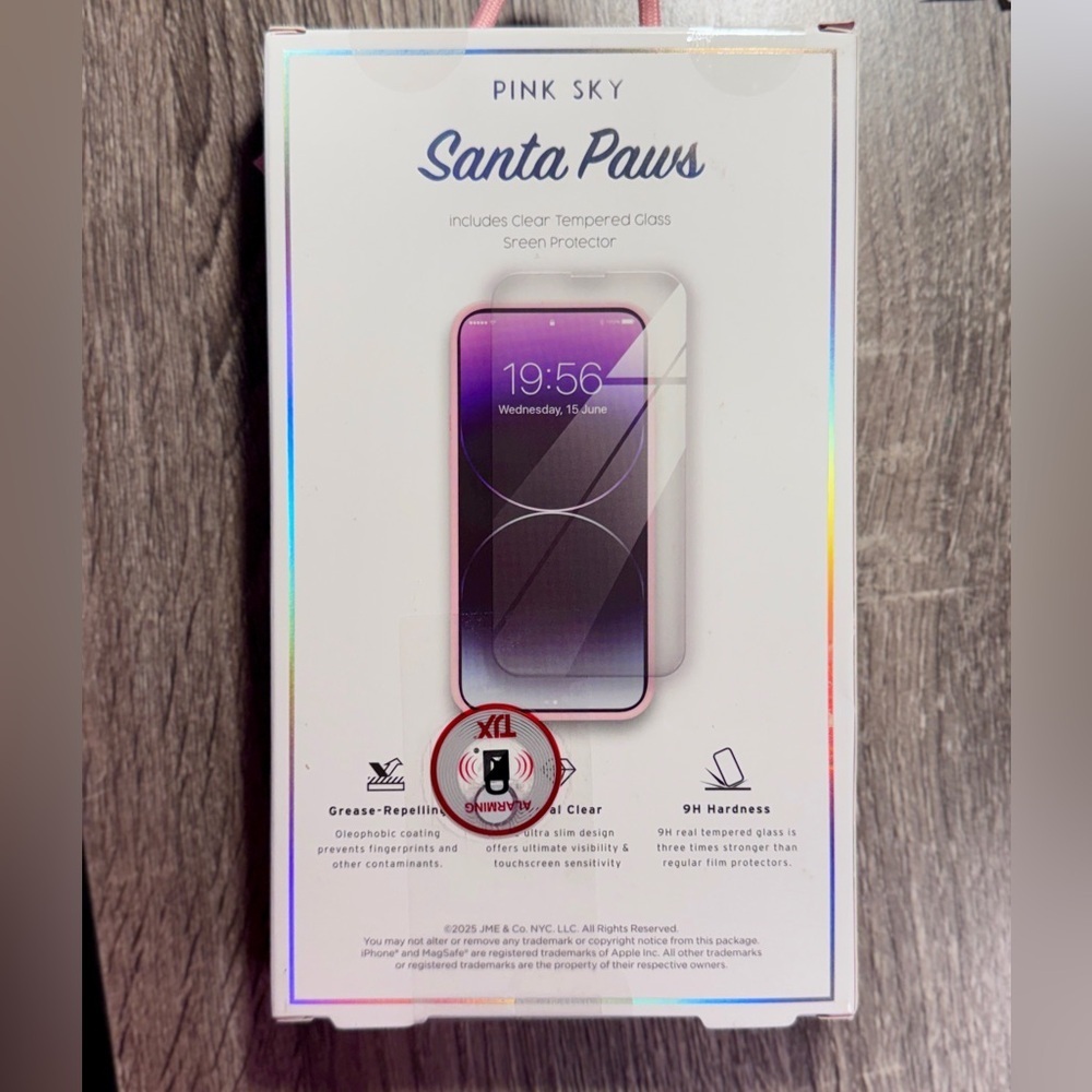 Pink Sky “Santa Paws” MagSafe iPhone 16 Pro Max Case + Screen Protector - Picture 6 of 9